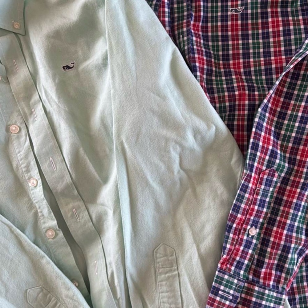 3 youth L shirts, vineyard vines and southern tide